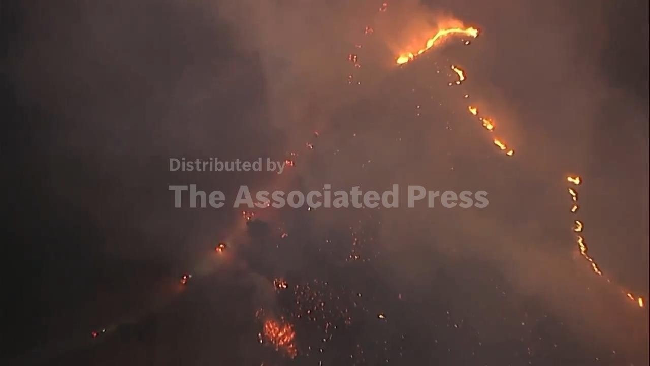 Brush fires spark in Southern California (Video)