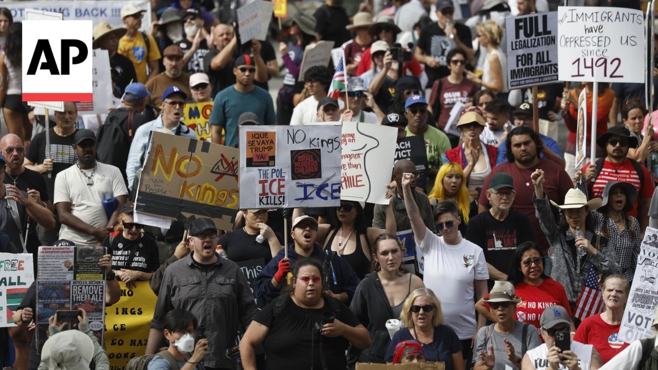 'No Kings' protests take place across the US with the focus on midterms (Video)
