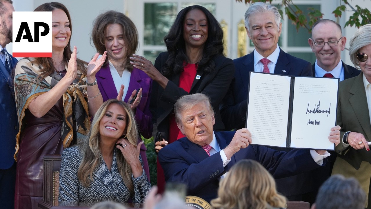Trump signs an order to expand federal research into women's health (Video)