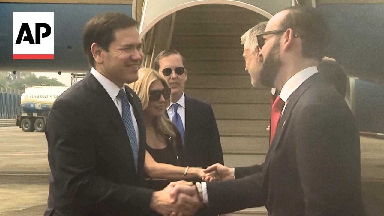 Marco Rubio arrives in India after visiting Uzbekistan (Video)
