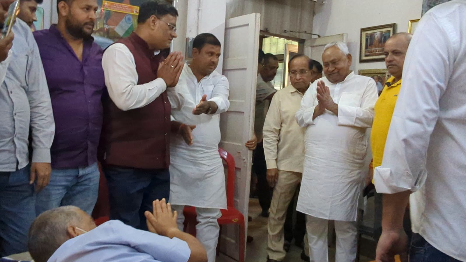 Nitish Kumar visits ailing JD-U candidate Neeraj Kumar ahead of Bihar MLC polls