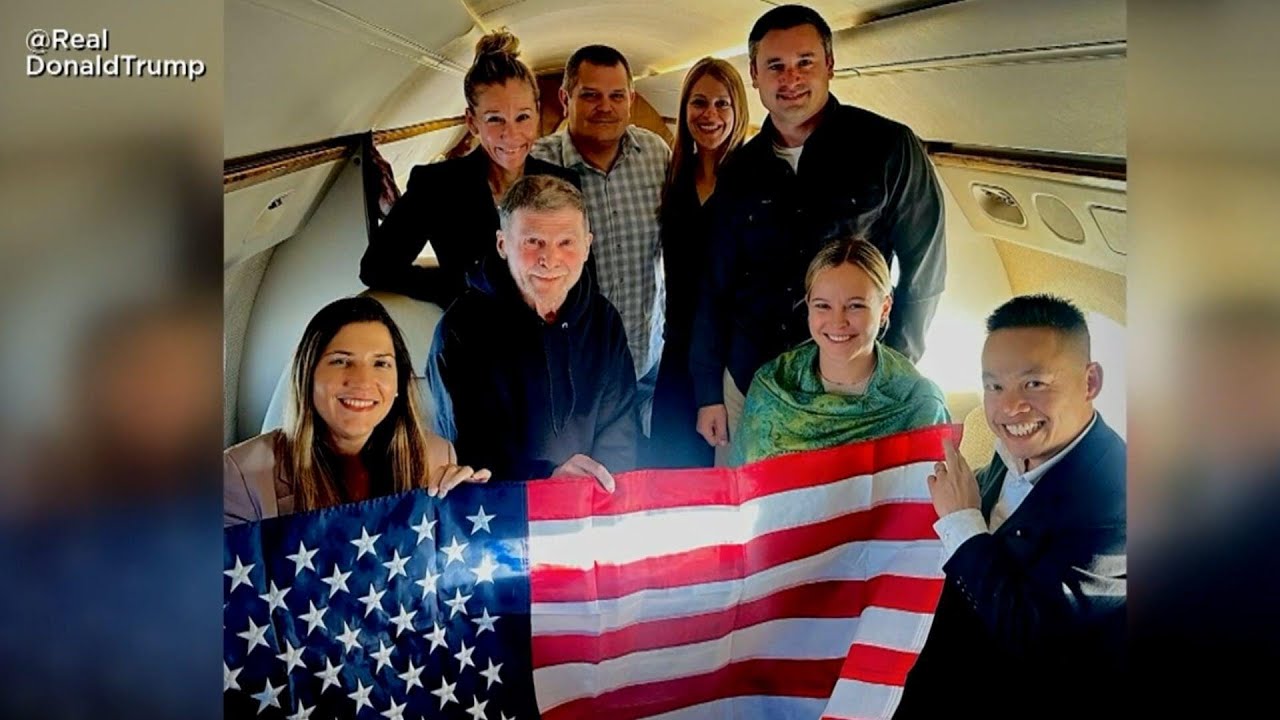 American released from Russian prison with "no 'swap' necessary," Trump says (Video)