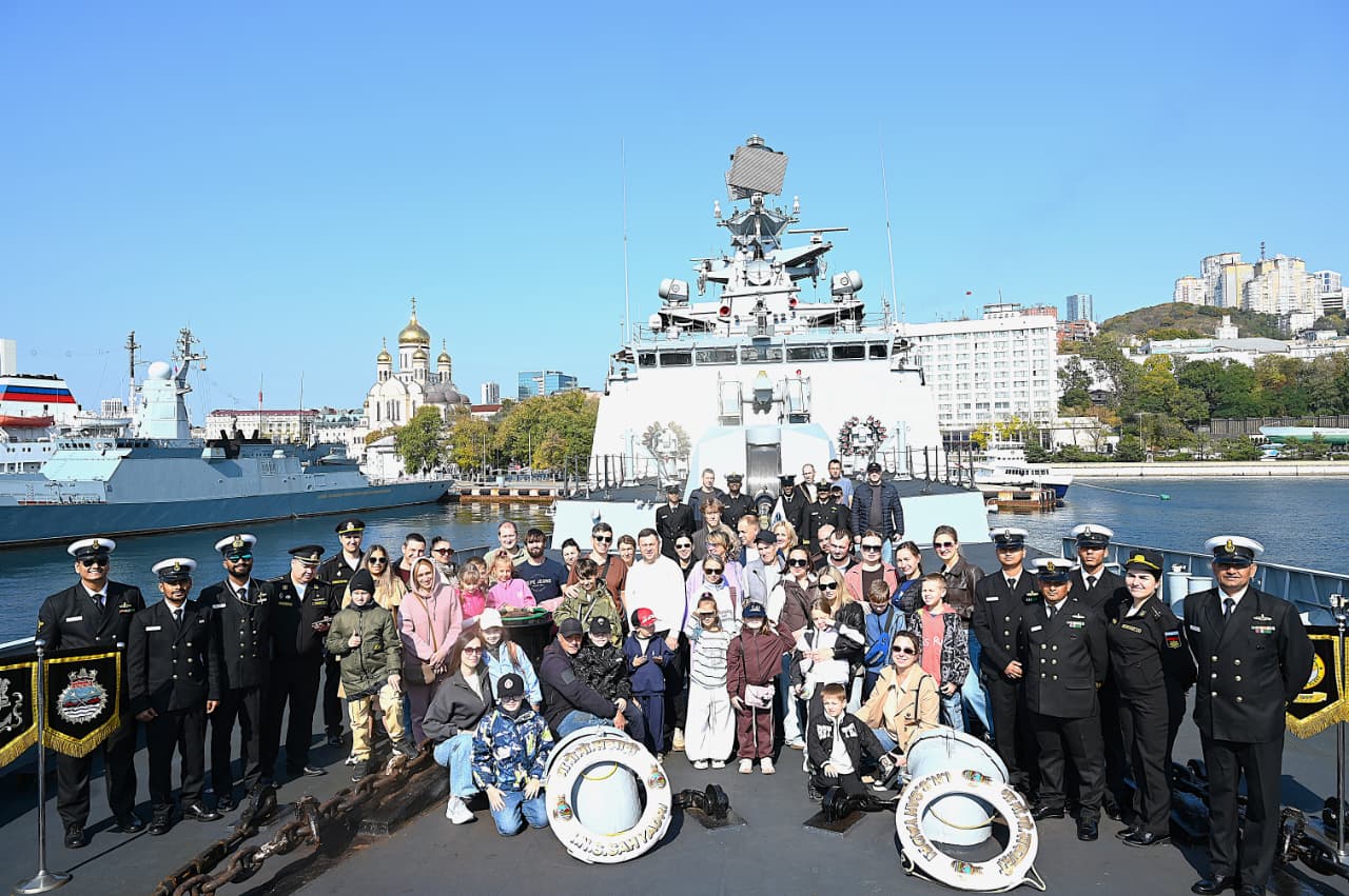 INS Sahyadri departs Vladivostok as India-Russia naval exercise concludes
