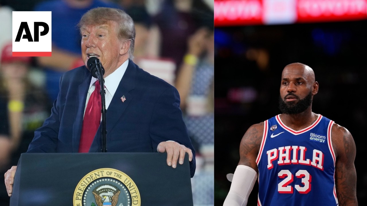 Trump blasts 76ers star LeBron James for not standing still during national anthem (Video)
