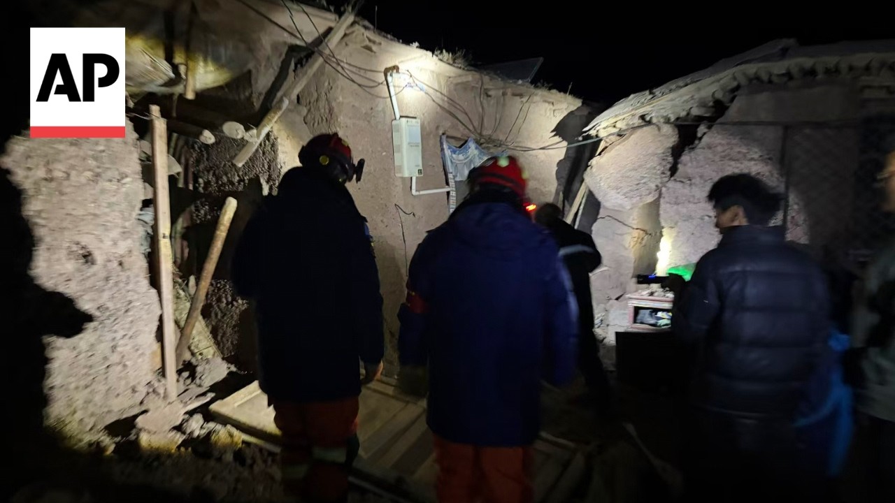A magnitude 7 earthquake hit China's Tibet region, killing at least 16 people (Video)