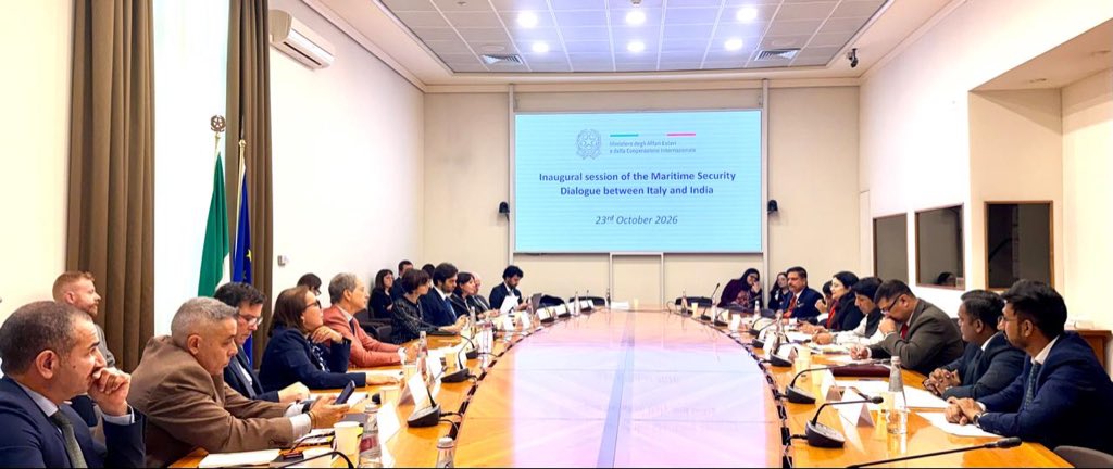 India and Italy hold inaugural maritime security dialogue in Rome