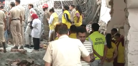 Two dead as building slabs collapse in Delhi's Harsh Vihar