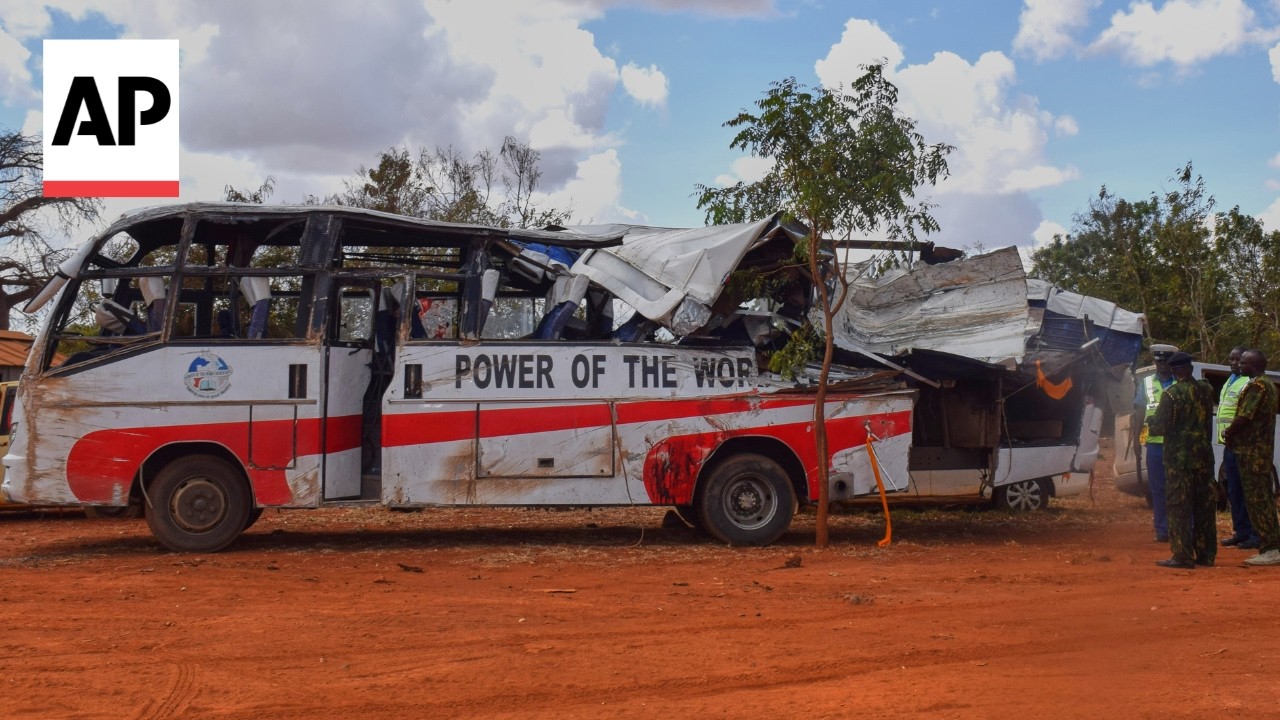 Bus crash in Kenya kills at least 24 near the site of a previous fatal accident (Video)
