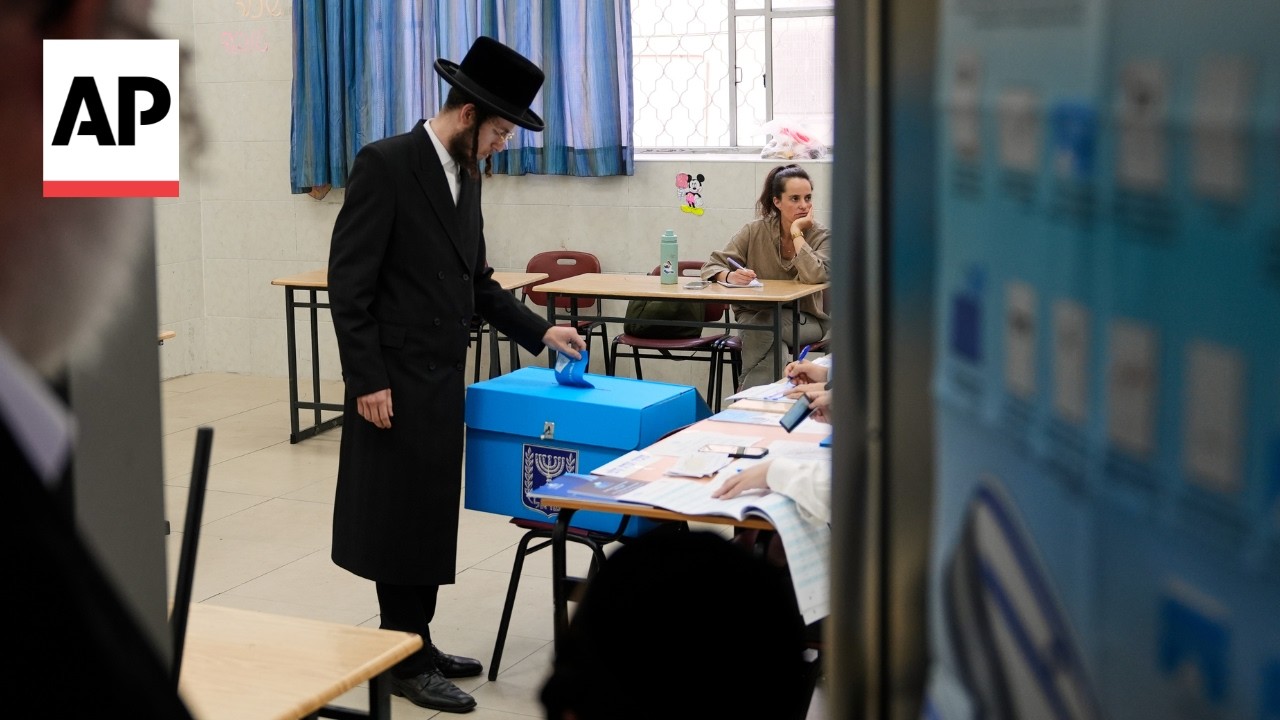 Israelis go to polls in first elections since Oct. 7 attack that triggered war in Gaza (Video)