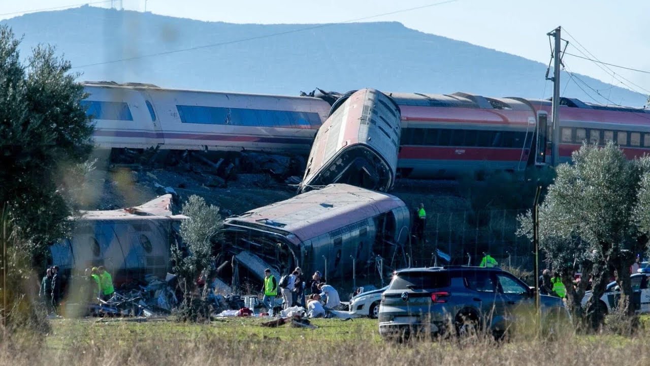 At least 30 dead as high-speed train crashes into stopped train in Spain, authorities say (Video)