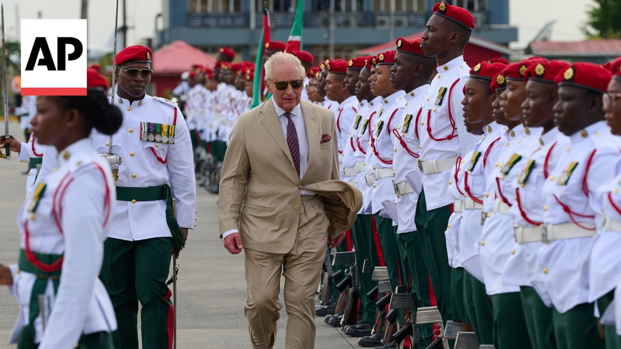 King Charles III arrives in Guyana as part of official 9-day Caribbean trip (Video)