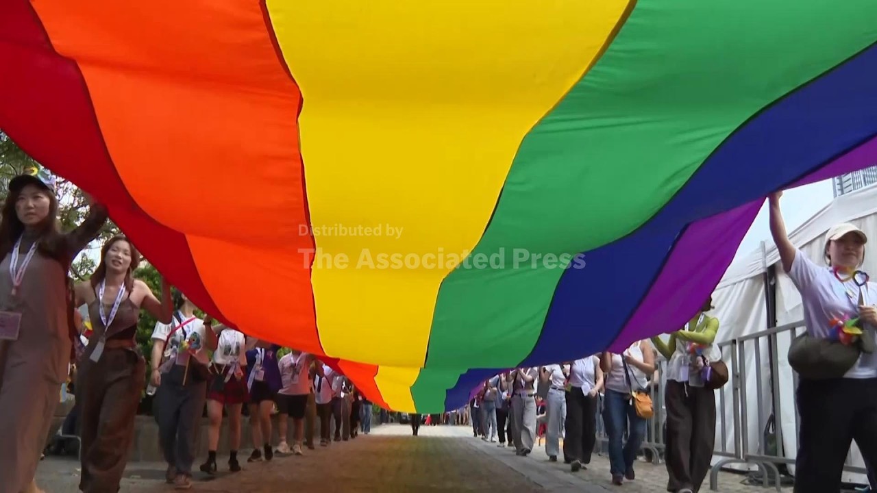 Tens of thousands celebrate LGBTQ+ pride in Taiwan’s capital (Video)